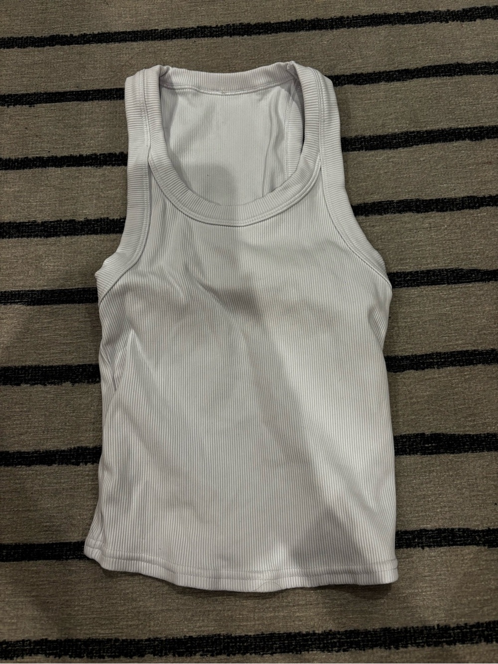 ALO Yoga White Ribbed Tank -